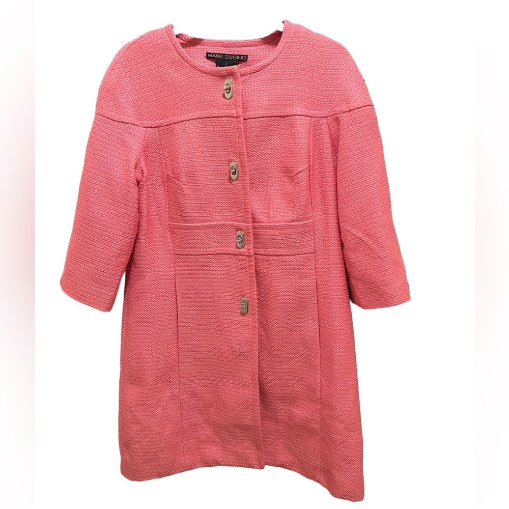 Mark Zunino Pink Knit Long Blazer